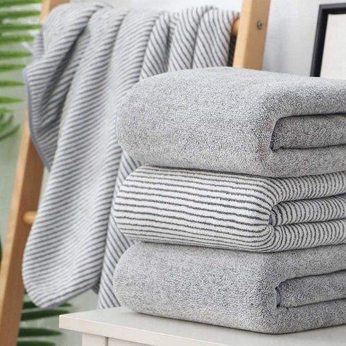 Cabilock Microfiber Bamboo Carbon Bath Towels Highly Absorbent and Quick Dry Extra Large Bath Towel Super Soft (Color 2)