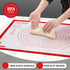 Massive Silicone Pastry Mat, Extra Large 32 x 24 Inches with Dimensions & Non-slip Texture, Non-Slip Design, Dark Red Pattern