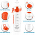 Zulay (34oz Capacity) Fruit Infuser Water Bottle With Sleeve - BPA Free Anti-Slip Grip & Flip Top Lid Infused Water Bottles for Women & Men - Water Infusion Bottle With Cleaning Brush