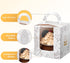 50Pcs Cupcake Boxes Individual,LittleDirigible Portable Single Cupcake Carrier with Window Insert Handle,Pastry Muffins Boxes for Wedding Birthday Party