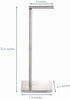 Toilet Paper Holder Stand with Reserve, Stainless Steel Tissue Roll Holder Free Standing for Bathroom