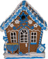 Kurt Adler 8" White and Blue Festive Hanukkah Gingerbread LED House Tabletop Decor
