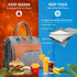 Insulated Lunch Bags for Women Men,Adult Lunch Box Large,Leakproof Lunchbox for Girl,Multi-Pocket Tote Lunch Bag Reusable Cooler Bag for Work, Office, Picnic, Outdoor (Leather/Brown)