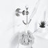 BATHSIR Crystal Robe Hook, Chrome Towel Hook for Bathroom Wall Mounted Silver Double Coat Hook