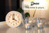 Driini Wooden Analog Desktop Clock 4.3 in. Decorative Pinewood Clock, No-Tick Design Easy to Read Silent Sweep Mantle Clock Quiet Tabletop Clocks with Wood Body, Hands, & Battery Cover; White