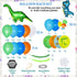 162 Pcs Boys Dinosaur Party Supplies with 4D T-Rex Balloon Dinosaur Jungle Jurassic Theme Balloons for Blue theme Boys Birthday Party Baby Shower Decorations