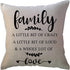 Set of 4 Home Quotes Throw Pillow Farmhouse Decorative Cushion Cover 18 x 18 Inch Rustic Family Words Country Decor Pillowcases for Sofa/Couch/Porch