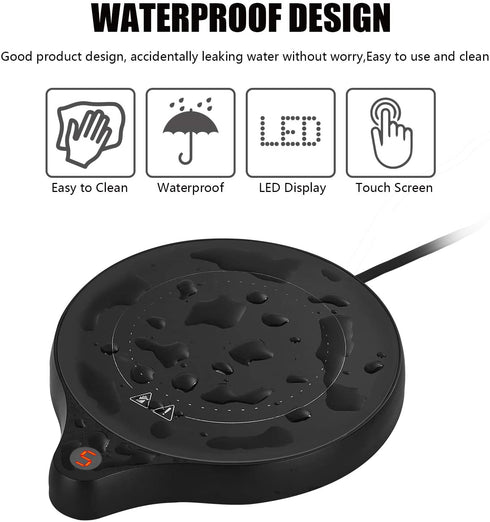 New Coffee Mug Warmer and Office Warmer, Electric Beverage Warmer with 5 Temperature Settings, Coffee Warmer for Cocoa Milk Milk, Auto On/Off Gravity-induction Mug Warmer for Office Desk Use