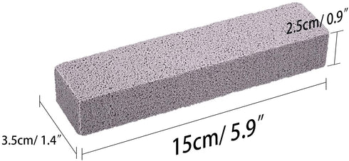 20 Pieces Pumice Stones for Cleaning - Pumice Scouring Pad, Pumice Stick Cleaner for Removing Toilet Bowl Ring, Bath, Household, Kitchen, Pool, 5.9 x 1.4 x 0.9 Inch (Gray)