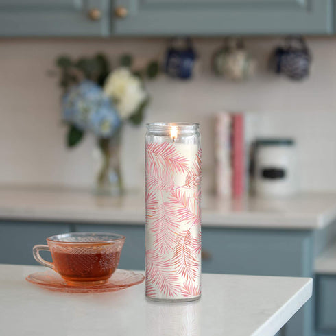 Scented Cathedral Candle by Studio Oh! - 13-Ounce Soy-Blend Wax Pillar Candle in Decorative Glass Container - Everlong - Burns up to 115 Hours