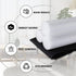 Wanfeel Door Draft Stopper Soundproof Stoppers for Bottom of Door Adjustable 37 Inches Single Side Insulator Door Sweep Weather Stripping Under Door Draft Blockers