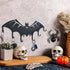Bat Key Holder for Wall Halloween Theme Metal Key Rack with 6 Hooks Coat Hat Organizer Hanger for Entryway Hallway Kitchen Office Decorative Black 16.5 x 9.4 Inch