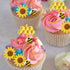Ocmoiy 4 Pieces Flower and Bee Theme Cake Silicone Molds - Honeycomb Sunflower Bubble Bee Mold for Cake Decoration Cupcake Toppers Chocolate Candy Fondant Polymer Clay Crafting
