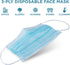 Wave Blue Disposable Face Masks | Indoor/Outdoor Protective Nose & Mouth Coverings with 3-Layer Safety Shield, Elastic Ear Loops & Comfortable Universal Design for Adults & Kids | Bulk Pack of 100
