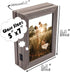 Golden State Art, 5x7 Three Picture Frame Trifold Hinged Photo Frame with 3 Openings, Desk Top Family Picture Collage, with Real Glass (5x7 Triple, Grey, 1-Pack)
