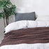 BOURINA Throw Blanket Textured Solid Soft Sofa Throw Couch Cover Knitted Decorative Blanket, 50"x60" Brown