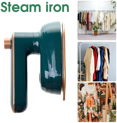 GFRGFH Micro Steam Iron, Portable Household Fast Heat Ironing Machine, Handheld Clothes Garment Steamer, Mini Steam Iron Suitable for Home and Travel, Green, 4.2 — 6.2, xiaoshuai2021007