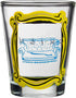 Silver Buffalo Friends Iconic Icons Yellow Frame 4 Pack Mini Glasses, 1.5 Ounces