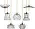 Farmhouse Black Plug in Metal Pendant Light - Industrial 15 Ft Hanging Lamp Kit Hemp Rope Light Cord Metal Cage Deformable Lampshade Lighting Fixtures with for Living Room Bedroom Loft DIY Decor