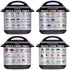 4 Pack Magnetic Cheat Sheet Compatible with Instant Pot Electric Pressure Cooker Accessories Food Images Magnet Cooking Times Quick Reference Guide for 60 Common Prep Functions