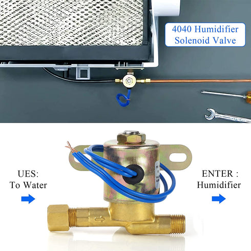 Pokin 4040 Humidifier Solenoid Valve - Compatible with Aprilaire Valve 400 500 600 700 220 224 Replaces Part B2015-S85 B2017-S85 24V 2.3W 60Hz