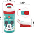 Zak Designs Disney Kids Water Bottle with Straw and Built in Carrying Loop Made of Durable Plastic, Leak-Proof Design (16 oz, Mickey Mouse)