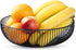 Metal Wire Countertop Fruit Storage Basket Stand for Living Room, Kitchen, Pantry, Office?11 inch(black-hemisphere)