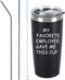 My Favorite Employee Gave Me This Cup Travel Tumbler, 20 Oz Insulated Stainless Steel Tumbler with Lid, Funny Bosses Day Birthday Gift for Men Boss Manager Director Supervisor Team Leader, Black
