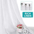 Linen Blended Curtains Semi Sheer Curtains 63 Inches Long Light Filtering Nickel Grommet Window Treatment Panels Privacy Added Drapes for Bedroom/ Living Room, Set of 2, White