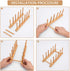 CL1949 Multifunctional Bamboo Wood Dish Rack Drain/Dry/Storage Plate Rack-Standing Kitchen Rack Cabinet Organizer (4 divisions)