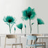 M ACHOOSE Wall Decals Emerald Green Flowers Wall Stickers Home Decor Peel and ptick Bathroom Decor Wall Art Wall Decor Living Room Bedroom Decor