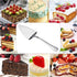 KSENDALO Wide Pie Servers Set of 5, 10.63" Stainless Steel Cake Servers, Cake Pizza Cutter Tart Dessert Slicer for Party, Silver