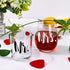 Futtumy Mr & Mrs Whiskey Glass and Stemless Wine Glass Gift Set, Valentines Day Gift for Mr Mrs Couple Husband Wife Bride Groom, Unique Glass Set Idea for Valentines Day Birthday Christmas Wedding
