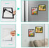 CRUGLA 8x10 Magnetic Picture Frames for Refrigerator, Modified Magnetic Sheet with Self Adhesive Backing Black Collage Photo Craft Frame Set for Glass Window Door Cubicle Tile, 12 Packs