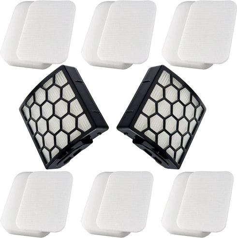 2 HEPA + 6 Foam & Felt Filters Kit Replacement for Shark Navigator Zero-M Self-Cleaning Brushroll Pet Pro Upright Vacuum ZU60 ZU62 ZU62C NV150 NV151 NV255, Replaces Parts # 1238FT60 & 1239FT60