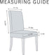 Pack of 4 - Dinning Room Chair Slipcover Polyester Spandex Jacquard Fabric Stretchable Home Motel Resort Rentals and Commercial use, Fits Back of Chair 15 to 17 inch Wide, Chocolate Color