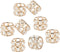 Feyarl Set of 8pcs Crystal Napkin Rings Shinny Table Dinner Napkin Ring Holders for Wedding Centerpieces Family Dinner Christmas Special Festival Decoration (Gold)