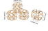 Feyarl Set of 8pcs Crystal Napkin Rings Shinny Table Dinner Napkin Ring Holders for Wedding Centerpieces Family Dinner Christmas Special Festival Decoration (Gold)