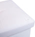 YQYS Faux Leather Cube Ottoman with Hole Handles,Folding Storage Ottomans with Removable Lid Cover, Modern Footrest Stool, Padded Seat for Living Room, Bedroom and Kids Room 11.8"x11.8"x11.8" - White
