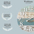 Waltham Real Wood Wall Clock, 10.8 inch, Battery Operated, Coastal Blue/White Finish - Made from Real Wood not Particle Board or MDF- 100% Real Wood!