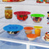 7 Pack€‘Silicone Lids, Microwave Splatter Cover, 5 Sizes Reusable Heat Resistant Food Suction Lids fits Cups, Bowls, Plates, Pots, Pans, Skillets, Stove Top, Oven, Fridge, BPA Free