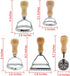 Ravioli Maker Cutter Stamp Mold - Stainless Steel 5 Sets Ravioli Maker Cutter , Wooden Handle Ravioli Maker Stamp, Mold for Cookies, Dumplings, Lasagna, Pierogi, Pasta and More. (Silver)