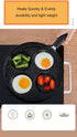 NINGVIHE Egg Pan,Non Stick Frying Pan,Skillet Pans for Cooking,Multi Egg Cooker Pan for Breakfast,Safe Non-stick Coating(Round), Black (01)