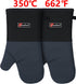 Oven Mitts, Cook Mittens 662„‰/350„ƒ Heat Resistant Aramid Mitts with Quilted Liner Professionally Protect Your Hand During Baking Doing BBQ or Carry Hot Pot, 1 Pair