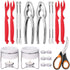 Hiware Seafood Tools Set - Crab Lobster Crackers and Picks Tools Service for 2, Includes Crab Leg Crackers, Seafood Scissors, Butter Warmers, Lobster Shellers, Crab Forks and Tealight Candles