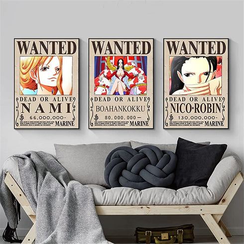 One Piece Wanted Posters, New Edition, 28.5cm—19.5cm, Luffy 1.5 Billion, Pack of 24