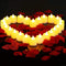 B2LOVER 24 Packs Flameless Candles with 1000 Packs Artificial Rose Petals for Romantic Night,Battery Operated Led Candles Valentine's Day Wedding Table Party Anniversary Decor