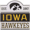 Open Road Brands University of Iowa Hawkeyes Bump Planked Wood Wall Decor