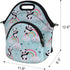 Violet Mist Neoprene Thermal Insulated Lunch Tote Bag Soft Large with Extra Pocket Detachable Adjustable Shoulder Lunchbox Handbags Women men (Rainbow Panda)
