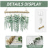 Artificial Eucalyptus Wall Hanging Decor - Fake Eucalyptus Leaves Greenery , Vines Wall Hanging Plants with Wooden Stick , Farmhouse Rustic Wall Decor for Wedding , Kitchen , Bedroom , Boho Home Decor